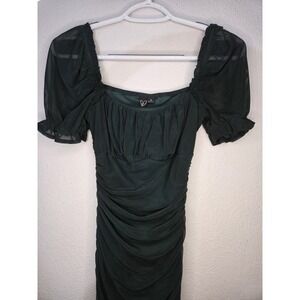 Windsor  Next Trip Mesh Square Dress In Green Size Small StyleStyle 05101-1816